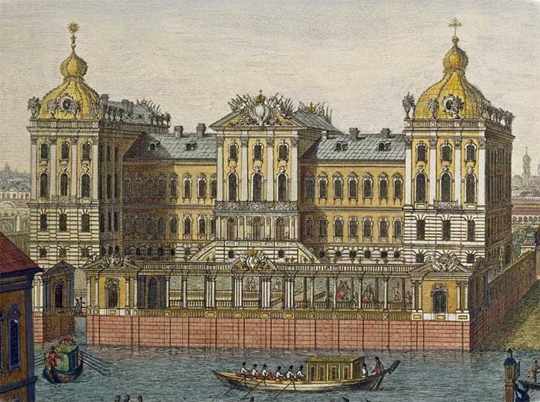 Рисунок (фрагмент) Я.В. Васильева, 1753 г. Аничков дворец