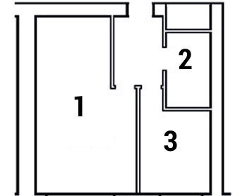 схема однокомнатной квартиры в хрущёвке