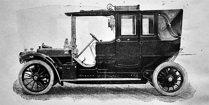 4-цилиндровый фаэтон Лесснер, 22 л. с., 1907 год