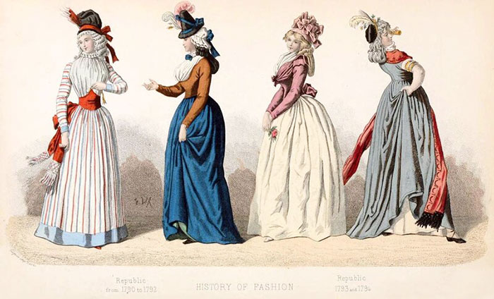 Мода 1790-1794 гг. из французского журнала