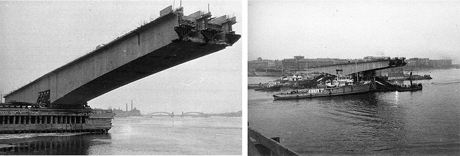 строительство моста Александра Невского