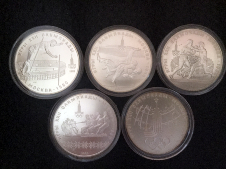 Из моей коллекции монеты из серебра Олимпиада 80