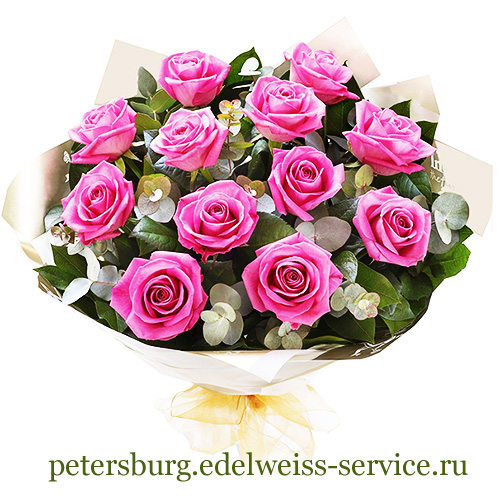 Букет роз, созданный флористами