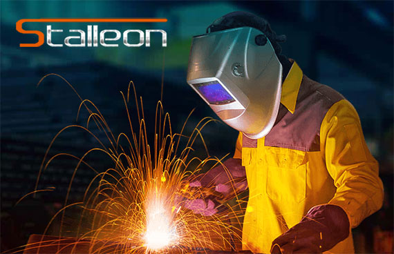 логотип «Сталлеон», фото резки металла 