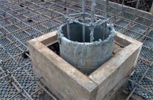 подготовительный этап перед заливкой бетона - фундамент