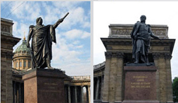 Памятники – героям 1812 года М.И. Кутузову и М.Б. Барклаю-де-Толли